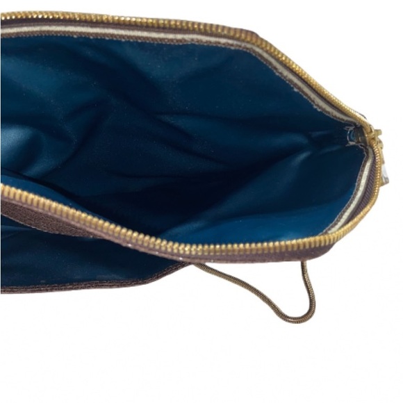 Henri Bendel Dark Brown Clutch with Gold Zipper - Picture 8 of 8